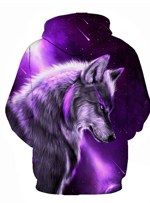 purple wolf moletom com capuz