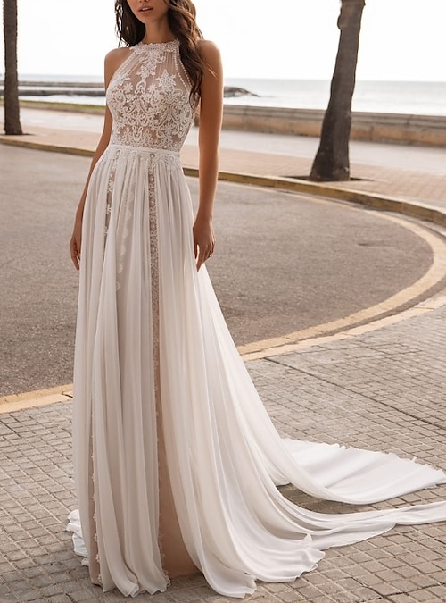bridal halter dress