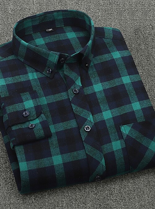 Per uomo Camicie Camicia a quadri Camicia con colletto Camicia con