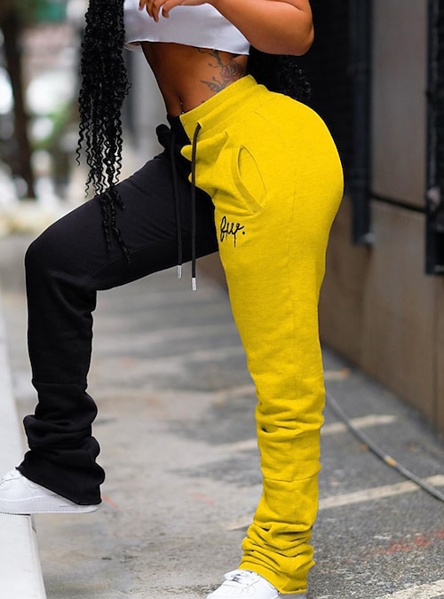 Women's Sweatpants Joggers Slacks Cotton White Yellow Gray Mid Waist Sporty  Hippie Casual Daily Micro-elastic Full Length Outdoor Multi Color S M L XL  XXL 2024 - $29.99