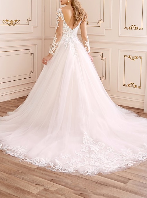 Compromiso formal otoño vestidos de novia vestido de bola cuello