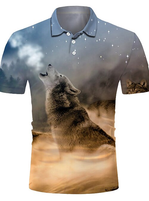 wolf golf shirt