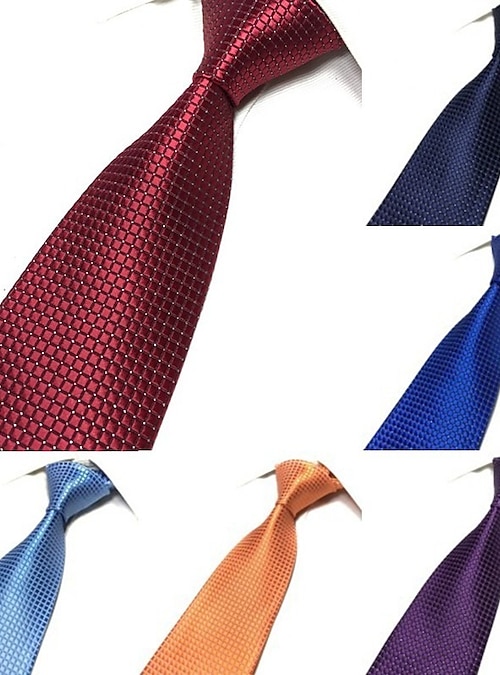 Corbata de trabajo clásica para hombre, trajes negocios a cuadros, corbata, accesorios de formales, corbatas de ropa formal para fiesta de oficina 2022 - US $5.99
