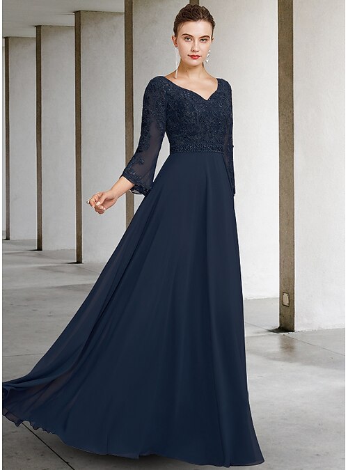 elegant mother of the bride dresses 2023 Aqua Draped Long Dress – LabelRow