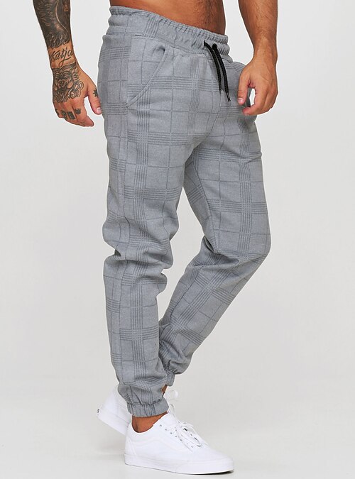 Sporty Pants Chinos Drawstring Elastic 