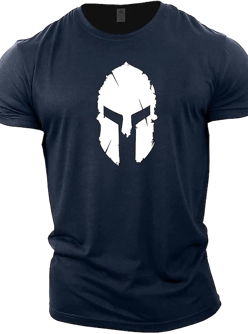 Per uomo Grafico spartano Maglietta Stile casual 100% Cotone