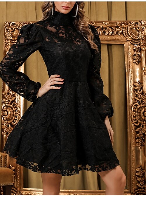 black long sleeve birthday dress