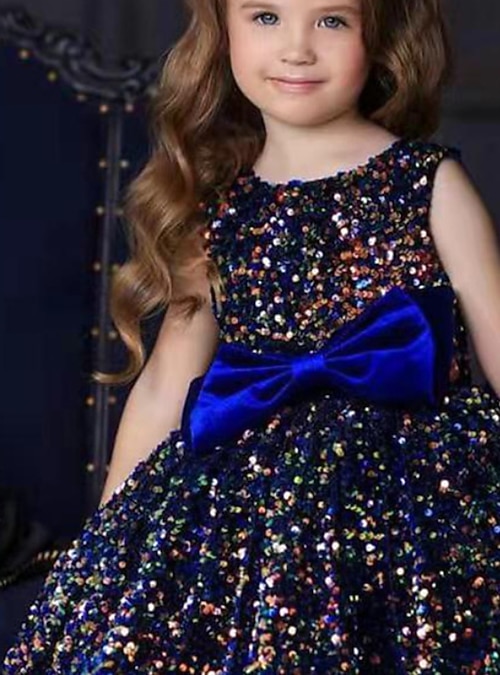 bow blue sequinned line dress Pink Spaghetti Straps A Line Sequined Lace Long Prom Dresses With Bow Pink / 2