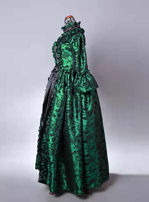 women emerald green prom dress Emerald Green Two Piece Satin Crop Top Ball Gown Prom Dress main image 1