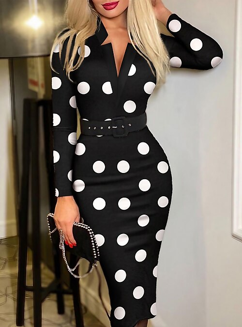 polka dot work dress