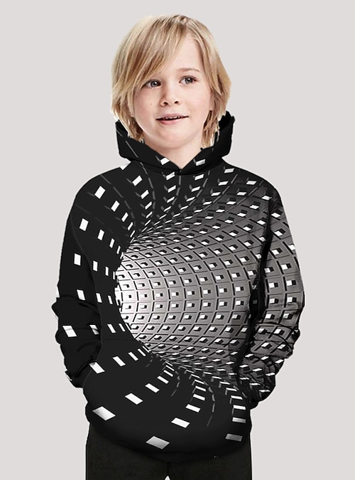 Felpa Con Cappuccio 3D Per Bambini - Maniche Lunghe Con Motivi Fiamme E Lampi, Morbida E Calda, Per Autunno/Inverno, Taglie 104-134 (4-10 Anni), Regalo Halloween/Natale