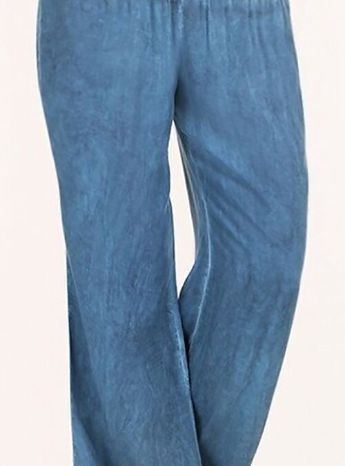Actualizar Chicle tirano Mujer Talla extra Pantalones Color sólido Casual Casual Diario Cintura  Media Corto Otoño Primavera Azul Piscina L XL XXL 3XL 4XL / Algodón /  Mezclilla / Talla Grande 2023 - US $18.99