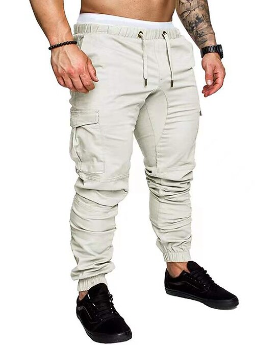 Men's Cargo Sweatpants Jogging Pants 