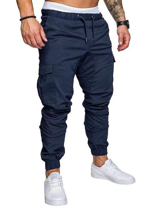 Men's Cargo Sweatpants Jogging Pants 