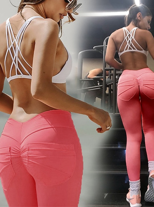 Womens Ruched Butt Lifting Leggings High Waisted Workout Sport Tummy  Control Gym Yoga Pants - China Women Ruched Leggings and Women High Quality  Leggings price