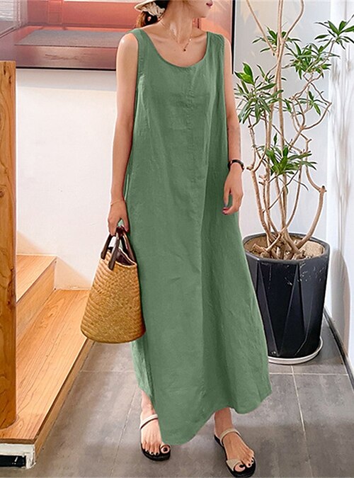 knee length dresses for ladies Nala Tiered Smocked Cotton Voile Maxi Dress White-Blue / L by Sugarlips main image 0