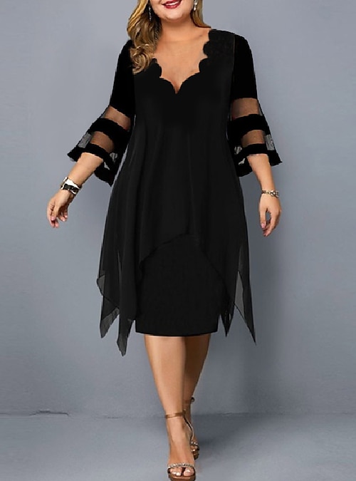  Popular Womens Clothes 2023, Plus Size 3/4 Sleeves V