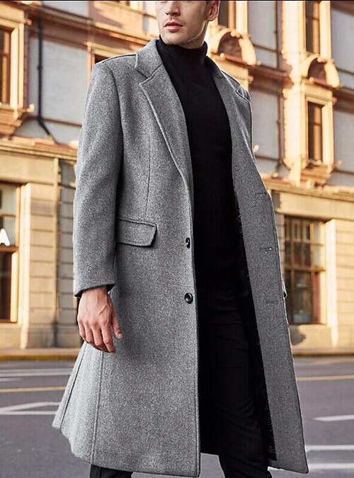 Solid Notch Lapel 3-Button Walker Coat Calvin Klein® USA | Pea Coats For  Women Button Down Suit Outerwear With Notched Lapel Clothing For Formal  Work 
