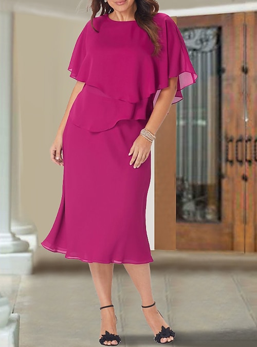 Plus Size Mother of the Bride Dresses Tea Length Lavender