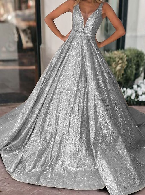 glitter prom dresses