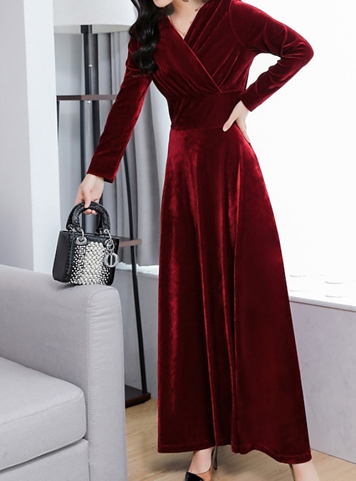 Wine colored hotsell velvet dress