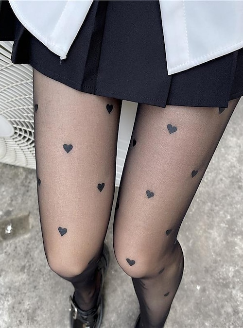 Women's Tights Pantyhose Stockings Summer Tights Sunscreen Leg Shaping High  Elasticity Sexy Casual Daily H82 love black H83 polka dot white H83 polka  dot black One-Size 2024 - $6.99
