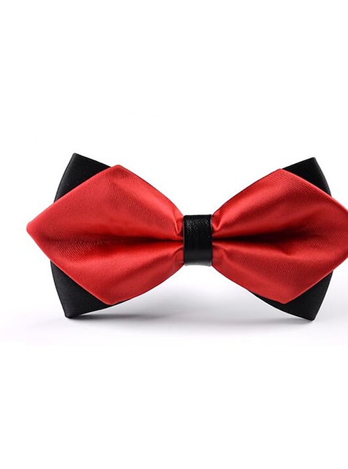 Solid Burgundy Red Bow Tie