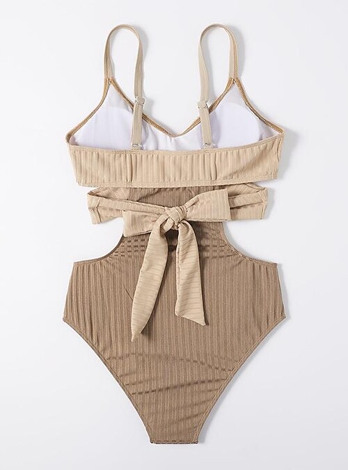 beige color swimsuit