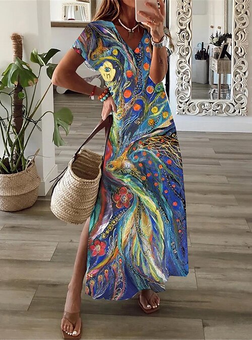 Women's Long Dress Maxi Dress Casual Dress Print Dress Floral