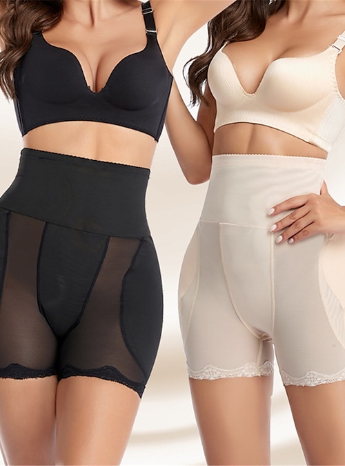 Women's Loungewear Panties Shapewear Body Shaper Pure Color Simple Soft  Daily Bed Date Polyester Breathable Winter Fall Black Beige 2024 - $25.99