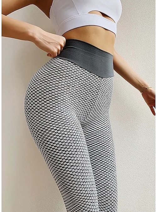 Scrunch Butt Leggings for Women Fitness Running High Waist Printing Bubble  Hip Lifting Exercise 