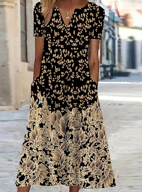 knee length dresses for ladies Flip The Page Floral Shift Dress Curves main image 0