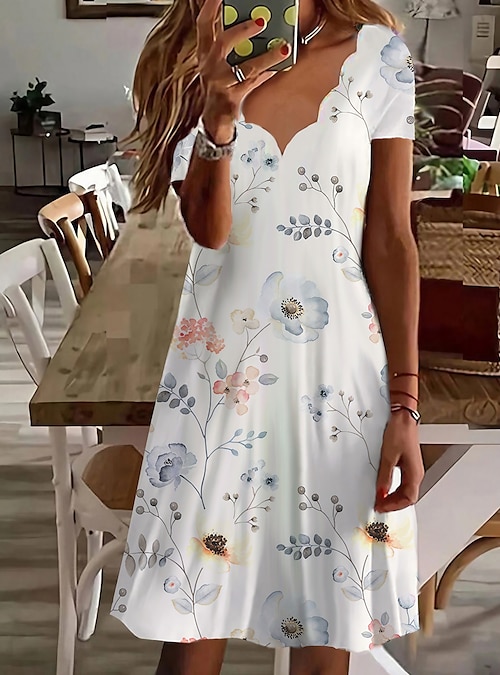 country casuals petite dresses Women's Mini Dress Petite Dress Sundress Tank Dress Summer Dress Casual  Vacation Daily Holiday Regular Fit Floral Sleeveless Crew Neck Blue Summer  2026