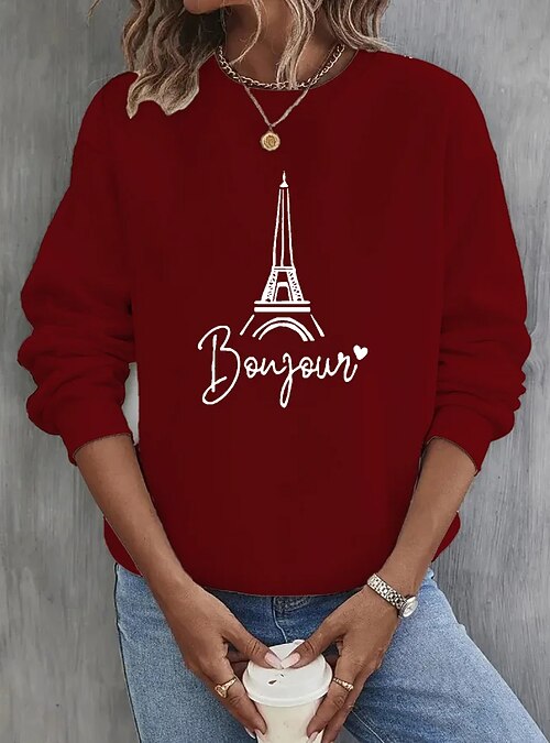 Sweat Ample Imprimé Sweat-shirt Femme Ample - Polaire Capuche Manches Longues Avec Poche Haut Confortable