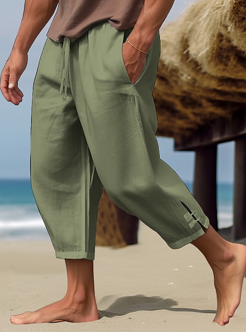  Plus Size Linen Pants for Men Casual Vacation Beach