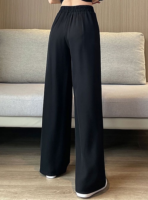 Loose Pants Women High Waist Thin Wide-Leg Pants Summer Casual Trousers  Pants | eBay