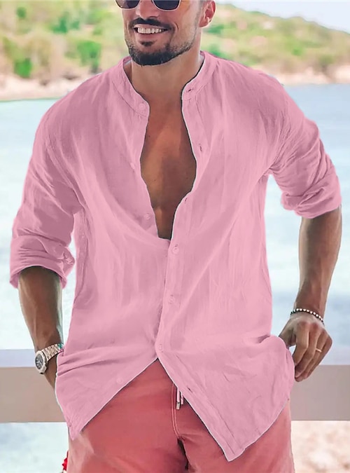 Camisa Ropa Para Primavera Hombre Camisa De Manga Larga Con