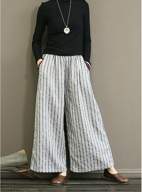 Liyuera Halara - Pantaloni Da Donna In Mussola, Da Donna, Estivi, Con Gambe Larghe, In Vita Elasticizzata Con Pantaloni Harem In Tinta Unita Con Tasche Per Il Tempo Libero 1 Blu Oltremare M 121554327