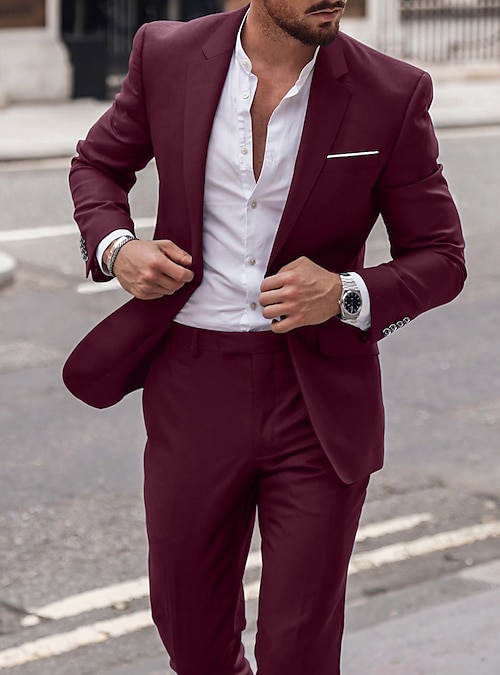 Black And Maroon Suit for men, many styles, sizes and colors