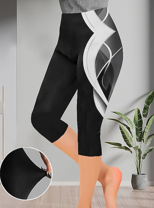 Women's Shapewear Capri Pants Black 1# Black 2# Black 5# Designer