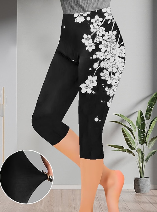 Women's Shapewear Capri Pants Black 1# Black 2# Black Designer