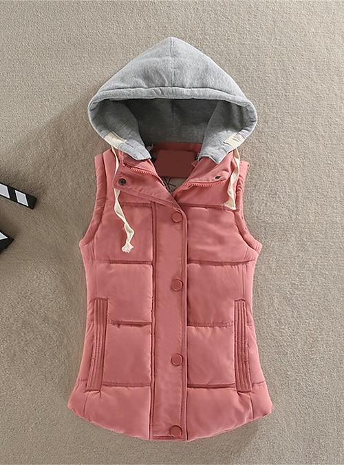 Cropped Puffer Vest, Solid Color Vest