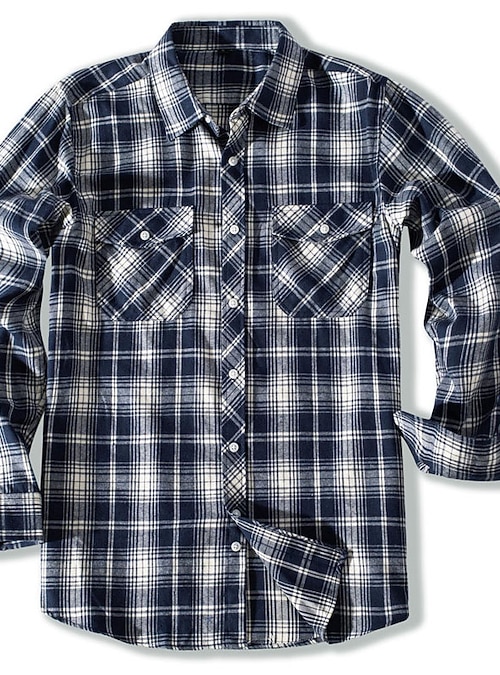 Chemise Femme Flanelle Carreaux Plaid Printemps Automne Manches Longues Casual - INSFITY Noir rouge - Prêt-à-Porter