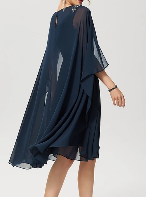 Wedding guest shop cape dress