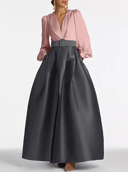 Vestido de Noche A-Line Vestido de Alta Hendidura Formal Invitada