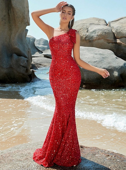 Black Mermaid Trumpet Evening Gown With Elastic Satin, Illusion Lace Up,  Zipper Closure, Long Sleeves, And Gold Applique Customizable Plus Size Prom  Party Gown From Babybeautiful, $103.12 | DHgate.Com