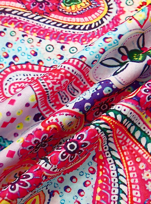 Women's Mini Dress Casual Dress Semi Formal Dress Petite Dress Sundress  Bohemia Ruffle Sleeve Vacation Daily Cocktail Party Regular Fit Floral  Paisley 3/4 Length Sleeve V Neck Red Blue 2026 - $60.99