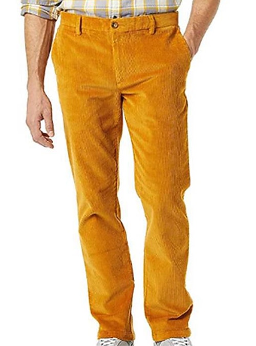 Men's Dress Pants Corduroy Pants Winter Pants Trousers Suit Pants Pocket  Plain Comfort Breathable Outdoor Daily Going out Fashion Casual Dark Brown  Black 2026 - $30.99