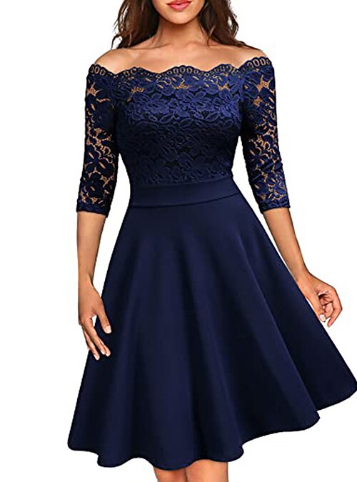 burgundy off shoulder skater dress All The Rage Skater Dress main image 0