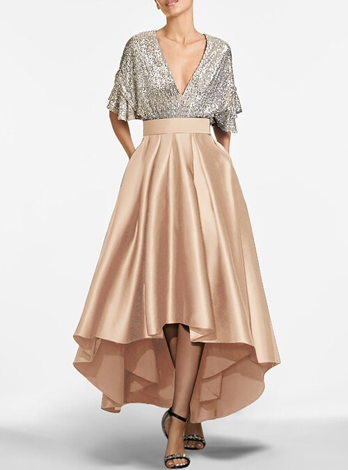 slim fit dress slacks Chic Mermaid White Long Prom Dresses Sparkly Sequins Long Evening Dres –  SELINADRESS main image 1
